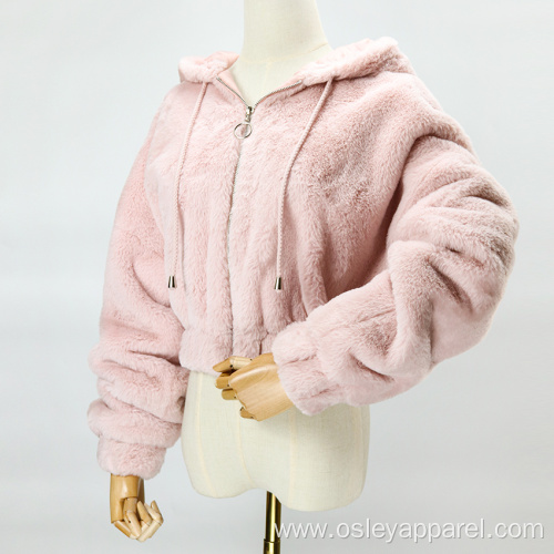 Stylish warm faux shearling jacket